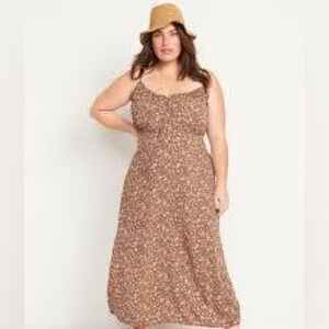 Old Navy Floral Tan Maxi Dress